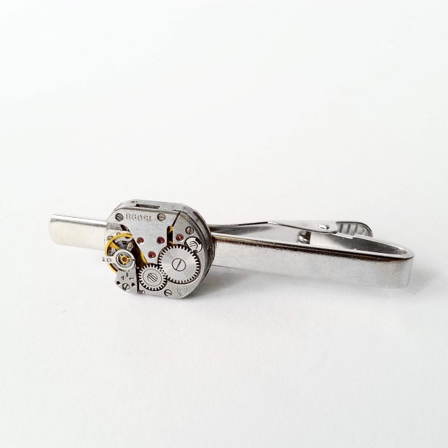 Ac de cravată steampunk din mecanisme ceas cu rubine încrustate • PICCOLO •