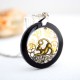 Pandantiv pisică steampunk cu piese de ceas • KAT • Oțel Inoxidabil
